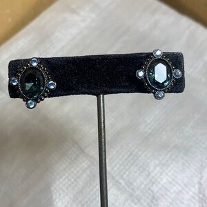 Blue Crystal Stud Earrings